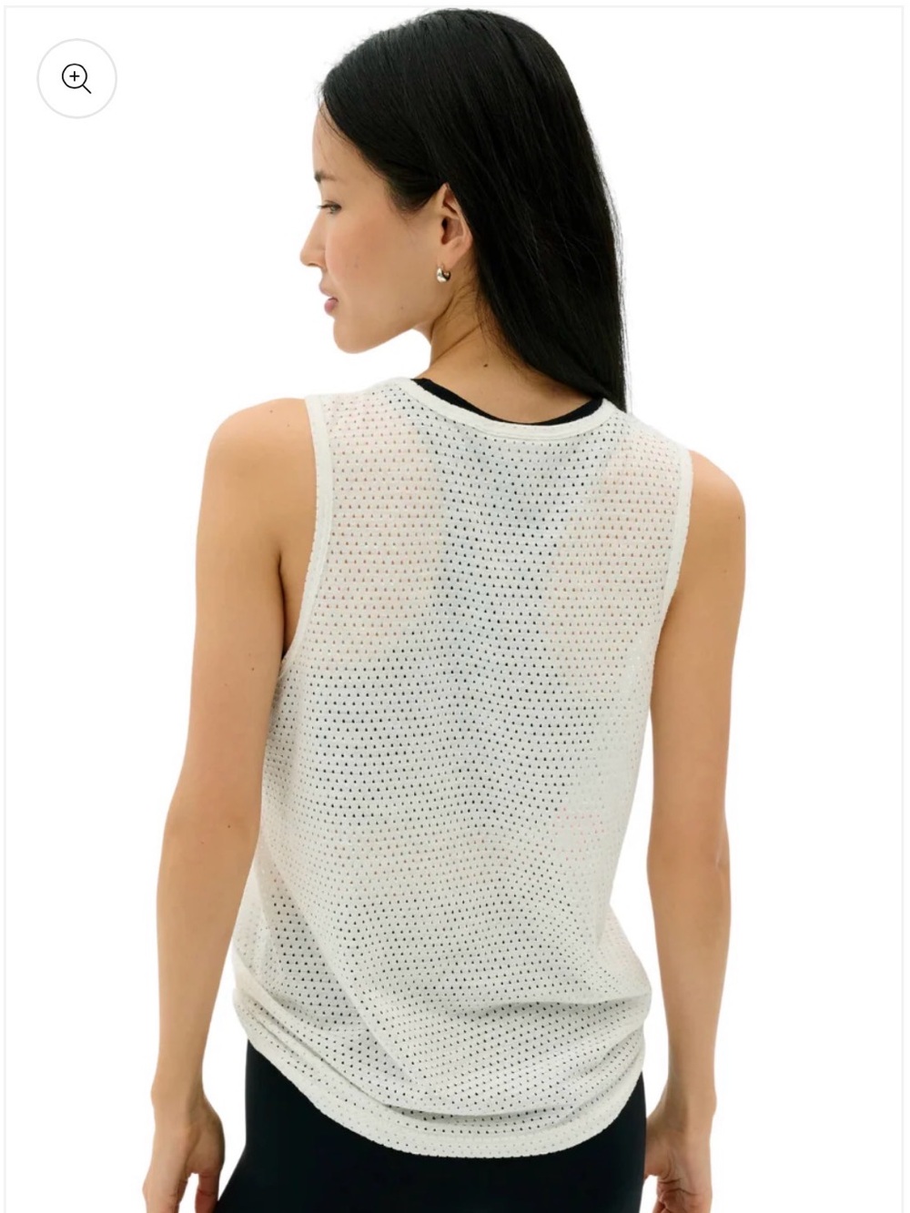 NWT SPLITS59 Bandit White Mesh Tank Pink Stripes Size Small - Picture 2 of 7